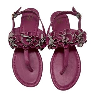 NY&C Pink Floral Thong/T-Strap Sandals Size 8.5
